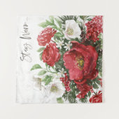 Blume Bleibe Warm - Urlaub Wandteppich (Vorderseite)