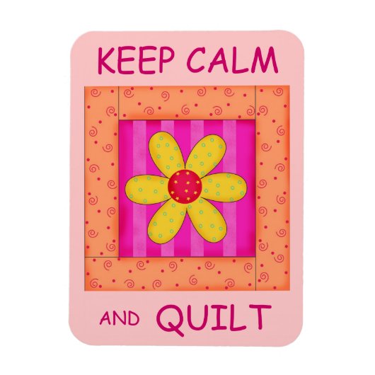 Blume-Block für Ruhe und Quilt-Anwendung behalten Magnet (Vertikal)
