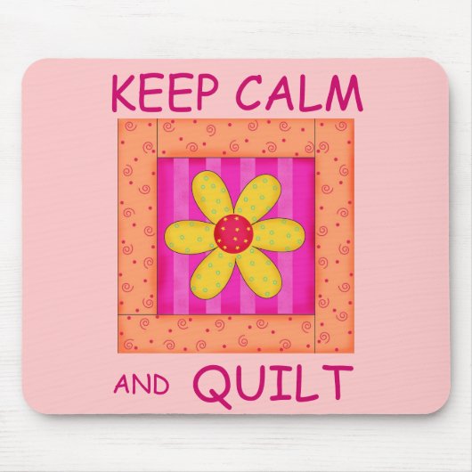 Blume-Block für Ruhe und Quilt-Anwendung behalten Mousepad (Vorne)