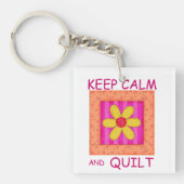 Blume-Block für Ruhe und Quilt-Anwendung behalten Schlüsselanhänger (Vorderseite)