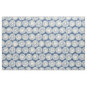 Blume blockiert Elfenbeinblau Stoff (Fat Quarter (45,7 x 55,9 cm))