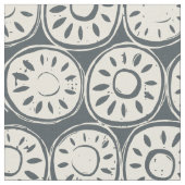 Blume-Blockierung Elfenbein Stoff (Nahaufnahme)