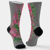 Blume Bloom Boho Couple Wasserfarbe Mit Monogramm Socken (Gewinkelt)