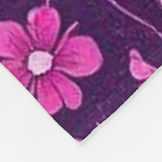 Blume Bloom Fairycore-Muster Fleecedecke (Ecke)