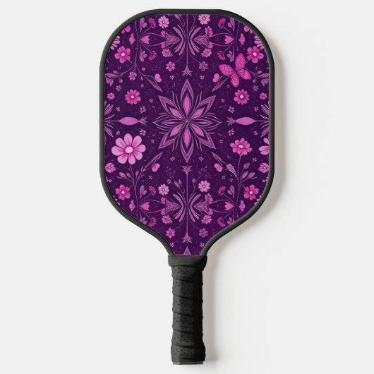Blume Bloom Fairycore-Muster Pickleball Schläger (Vorderseite)