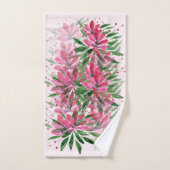 Blume Bloom Original Kunstwerk Aquarell Badhandtuch Set (Handtuch)