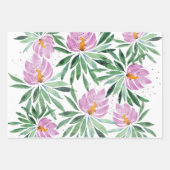 Blume Bloom Violet Originale Kunstwerke Geschenkpapier Set (Vorderseite 3)