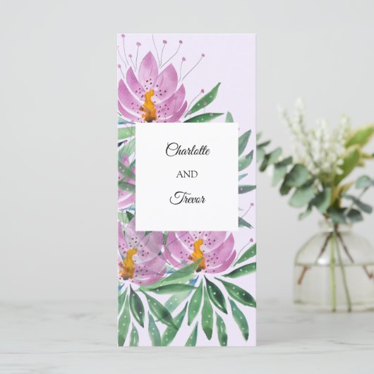 Blume Bloom Violet Originale Kunstwerke Karte (Stehend Vorderseite)