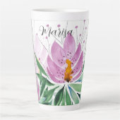 Blume Bloom Violet Originale Kunstwerke Milchtasse (Vorderseite)