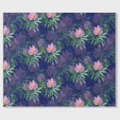 Blume Bloom Violet Wasserfarben Kunst Geschenkpapier (Flach)