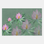 Blume Bloom Violet Wasserfarben Kunst Geschenkpapier Set (Vorderseite 2)