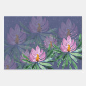 Blume Bloom Violet Wasserfarben Kunst Geschenkpapier Set (Vorderseite)
