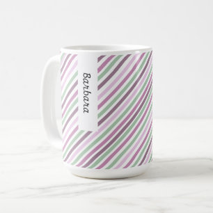 Blume Bloom Violet Wasserfarben Streifen Kaffeetasse