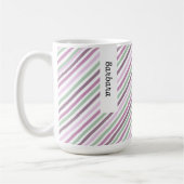 Blume Bloom Violet Wasserfarben Streifen Kaffeetasse (Links)