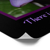 Blume Blooms Zen Proverb Lila Wasserlilie & Biene Poster (Ecke)