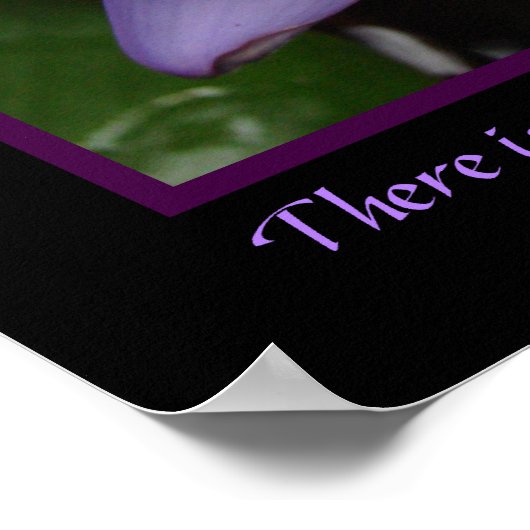 Blume Blooms Zen Proverb Lila Wasserlilie & Biene Poster (Ecke)