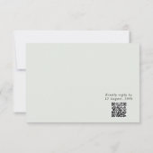 Blume Bloral Wedding RSVP Cards (Rückseite)