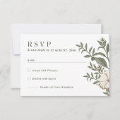 Blume Bloral Wedding RSVP Cards Karte (Vorderseite)