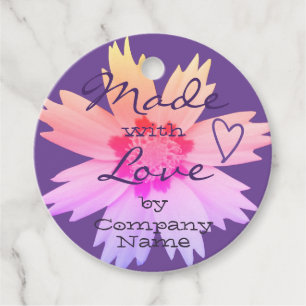 Blume Blossom aus Liebe Rosa Lila Lilac Geschenkanhänger