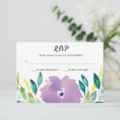 Blume Blossom RSVP-Karte Einladung (Stehend Vorderseite)
