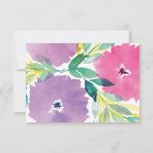 Blume Blossom RSVP-Karte Einladung (Rückseite)