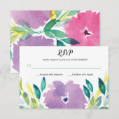 Blume Blossom RSVP-Karte Einladung (Vorne/Hinten)