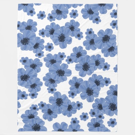 Blume Blue 60x80 Fleece Blanket (Vorderseite)
