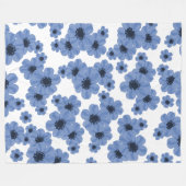 Blume Blue 60x80 Fleece Blanket (Vorderseite (Horizontal))
