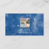 Blume Blue Business Card Visitenkarte (Rückseite)