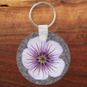 Blume Blue Geranium Foto Schlüsselanhänger (Vorderseite)