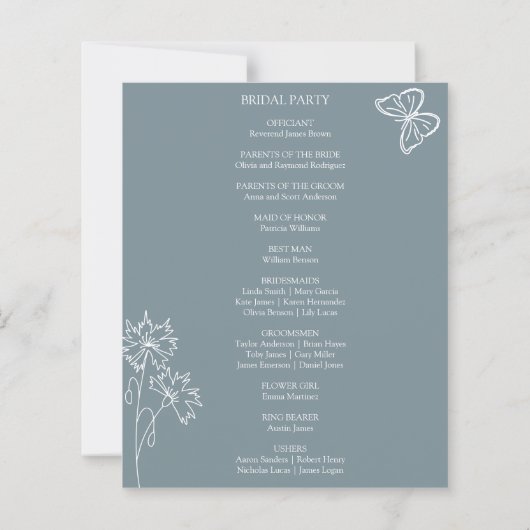 Blume Blue Gray Budget Program (Rückseite)