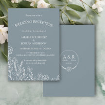 Blume Blue Gray Hochzeitempfang