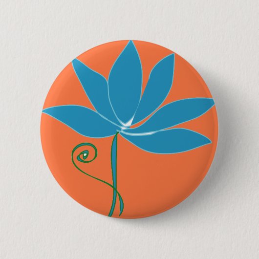 Blume - Blue Lotus Button (Vorderseite)