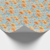 Blume Blue Onage Geschenkpapier (Ecke)