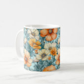 Blume Blue Orange Kaffeetasse (Vorderseite Links)