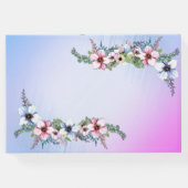 Blume Blue Shine Wedding Gästebuch (Rückseite)