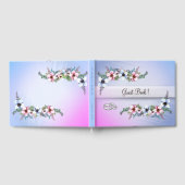 Blume Blue Shine Wedding Gästebuch (Voll)