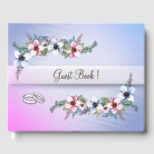 Blume Blue Shine Wedding Gästebuch (Vorderseite)