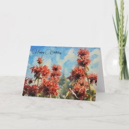 Blume & Blue Sky - Geburtstagskarte Karte