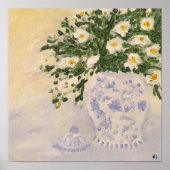 Blume Blue & White Ginger Jar Art Print Leinwand Poster (Vorne)