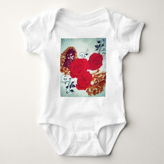 Blume blühen baby strampler (Vorderseite)