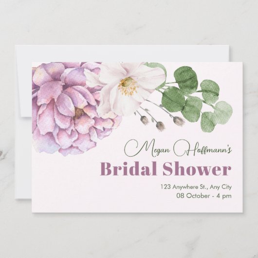 Blume blühen einladung (Vorderseite)