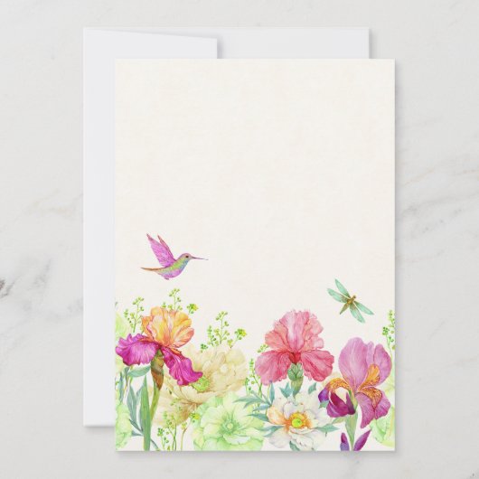 Blume blühen einladung (Rückseite)