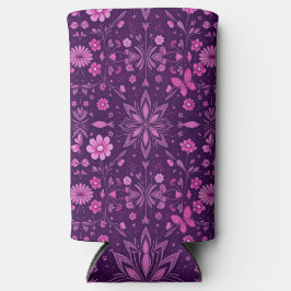 Blume blühen Fairycore-Muster rosa und Lila Selters Dosenkühler