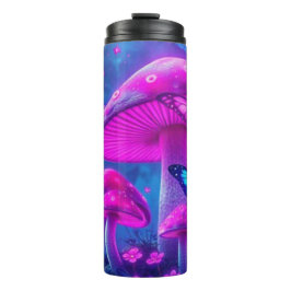 Blume blühen Fairycore-Muster rosa und Lila Thermosbecher