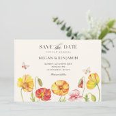 Blume blühen Frühjahrsheirat Save The Date (Stehend Vorderseite)