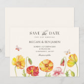 Blume blühen Frühjahrsheirat Save The Date (Vorne/Hinten)