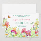 Blume blühen Hochzeit Einladung (Vorne/Hinten)