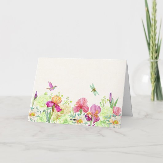 Blume blühen karte (Rückseite)