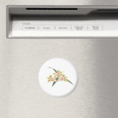 Blume blühen mit Blätter Magnet (In Situ (Geschirrspüler))